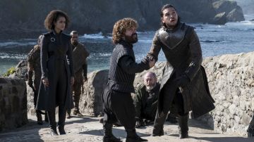 El arnés de cuero negro de Missandei (Nathalie Emmanuel) en Game Of Thrones S07