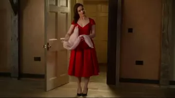 The red dress of Louisa Clark (Emilia Clarke) in the film Before You