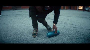The Reebok in the clip Mamacita Travis Scott