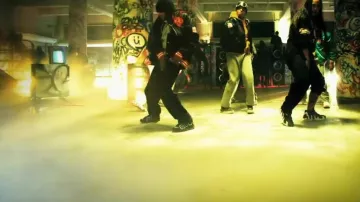 The Nike more Uptempo black Chris Brown in Look at me now