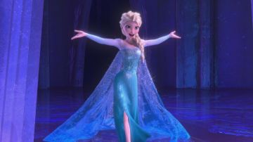 The dress of ice Queen blue Elsa in The snow queen