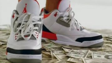 The Air Jordan III in the clip Make It Rain by Fat Joe