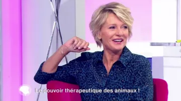 Blusa de seda leopardo de Sophie Davanrt en el programa C'est au del 20/09/2017