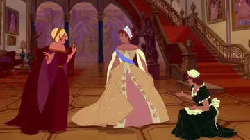 The dress of Anastasia Romanov in the cartoon Anastasia