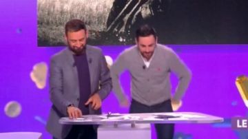 El chaleco cárdigan con corazón de Camille Combal en Touche pas à mon poste del 21/09/2017 TPMP