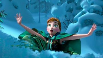 The cape green Anna in The snow Queen