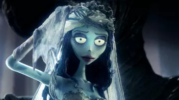 The mask of the Corpse Bride (Helena Bonham Carter) in the film The wedding funeral