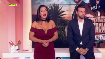 La robe bordeaux de Ayem dans Le mad mag du 18/09/2017 sur NRJ12