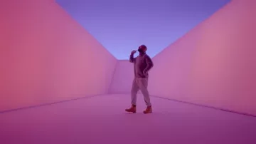 The gray sweater Acne Studios Drake in her video clip Hotline Bling