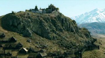 La ville d'Edoras dans Le Seigneur des Anneaux : Les deux tours