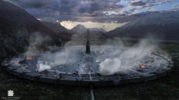 La tour blanche d'Isengard dans le Seigneur des Anneaux : Les Deux Tours