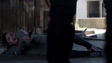 The sneakers Converse All Star Chuck Taylor High Top of Anastasia Grey (Dakota Johnson) in Fifty shades lighter