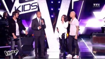 Las zapatillas de corazón del Sr. Pokora en La voz de los niños del 30/09/2017