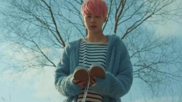 The striped t-shirt Faith Connection Jimin in the clip Spring Day BTS