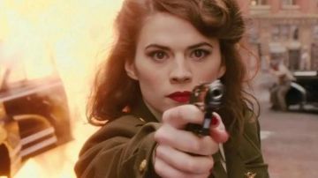 The Red lipstick Peggy Carter (Hayley Atwell) in Captain America and Agent Carter