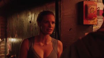 The blue dress Herve Leger by Molly Bloom (Jessica Chastain) in Molly's Game