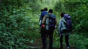 The backpack Ashley (Corbin Reid) in Blair Witch 2016