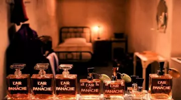 The water of cologne "Air Plume" of M. Gustave in The Grand Budapest Hotel