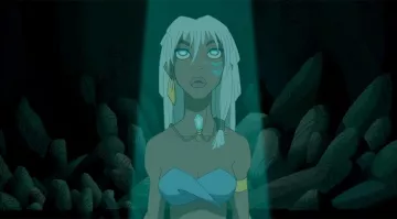 The replica necklace crystal worn by Atlantean in Atlantis, the empire lost
