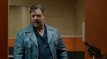Chaqueta de cuero de los setenta de Russel Crowe en The Nice Guys