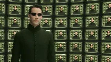 Les lunettes de soleil portées par Neo (Keanu Reeves) dans le film The Matrix Reloaded