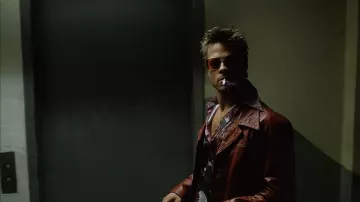 La veste rouge en cuir de Tyler Durden (Brad Pitt) dans the Fight Club