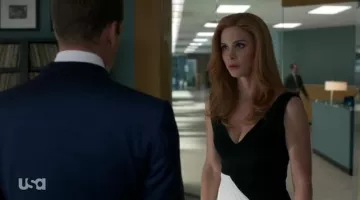 White dress and black Donna Paulsen in Suits