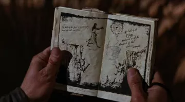 El cuaderno del profesor Henry Jones (Sean Connery) el padre de Indiana Jones en la Última Cruzada
