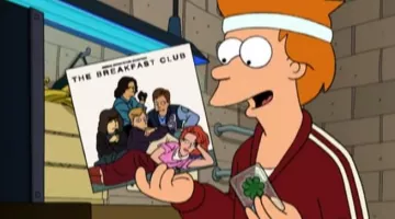 The vinyl of the soundtrack to the Breakfast Club in Futurama