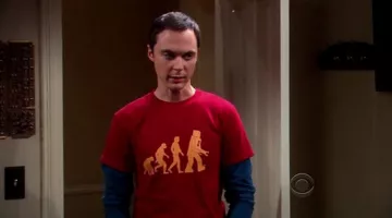Camiseta de "evolución" de Sheldon Cooper en The Big Bang Theory