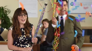 Vestido estampado de mariposa de Jess Day (Zooey Deschanel) en New Girl