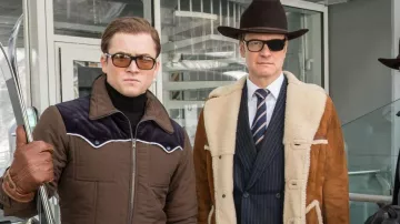 Harry Hart (Colin Firth) Mr Porter's Suede and Sheep Coat in Kingsman: The Golden Circle