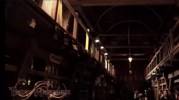 The Old Market in Etretat serves as the setting for the Bazaar to be Risky in Noob S06E06