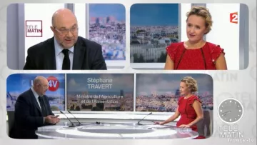 La robe rouge de Caroline Roux dans Télématin du 05/10/2017