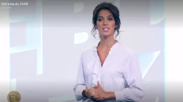 La camisa a rayas de Laurie Cholewa en Tchi tcha del 15/09/2017