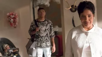 Dolce & Gabbana Virgin Mary Print Camiseta usada por Hakeem Lyon (Bryshere Y. Gray) como se ve en Empire S04E01