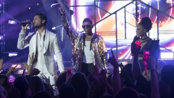 Faith Connexion Lentejuelas Embellished Bomber Jacket usada por Hakeem Lyon (Bryshere Y. Gray) como se ve en Empire S04E01