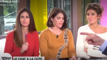 Le pull jaune de Julia Molkhou dans William à midi du 10/10/2017