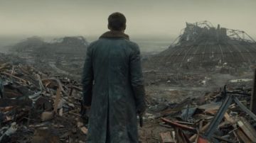 Long Leather Coat worn by Officer K (Ryan Gosling) as seen in Blade Runner 2049 movie outfits