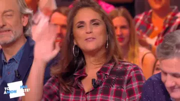 Camisa a cuadros de Valérie Benaim en Touche pas à mon poste del 19/10/2017 #TPMP