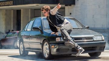 Zapatillas New Balance Noires de Baby (Ansel Elgort) en la película Baby driver