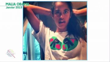 Le T-Shirt Pro era blanc de Malia Obama vu dans l'émission du 23 octobre 2017