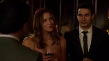 La robe en velours BCBGMAXAZRIA de Paige Dineen (Katharine McPhee) dans Scorpion S04E05