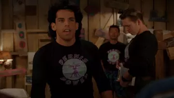 Le t-shirt noir Perkis Power de Tony Perkis (Ben Stiller) dans le film La Colo des gourmands