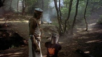 The costume of the black Knight (John Cleese) in Monty Python - the Holy Grail !