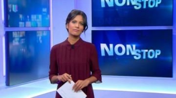 The dress bordeaux Aurélie Case in BFM non stop 25/10/2017