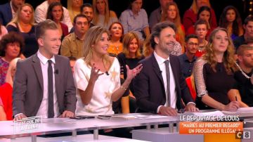 The sweater with a star of Caroline Ithurbide in This is that the television in the 19/10/2017