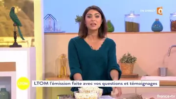 Suéter de malla calada de Sonia Chironi en Les témoins D'Outre-Mer del 02/11/2017