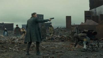 Bates black shoes worn by Officer K (Ryan Gosling) as seen in Blade Runner 2049