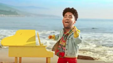 The sweatshirt / hoodie zipped yellow HUF Lil Yachty in the clip iSpy Kyle